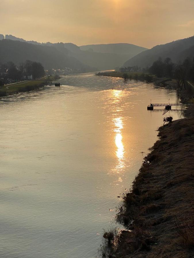 Ferienwohnung Zum Hirschgrund Schöna Buitenkant foto